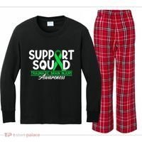 Cancer Support Awareness Squad I TBI Traumatic Brain Injury Kids Long Sleeve Plaid Pajama Set thumb 0
