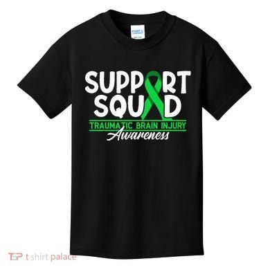 Cancer Support Awareness Squad I TBI Traumatic Brain Injury Kids T-Shirt
