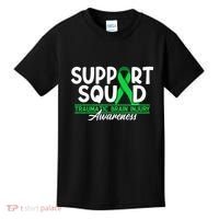 Cancer Support Awareness Squad I TBI Traumatic Brain Injury Kids T-Shirt thumb 0