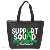 Cancer Support Awareness Squad I TBI Traumatic Brain Injury Tote Bag thumb 0