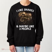Cool Snake Art For Men Women Ball Python Rattlesnake Reptile Women's Sweatshirt thumb 0