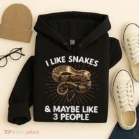 Cool Snake Art For Men Women Ball Python Rattlesnake Reptile Hoodie thumb 4