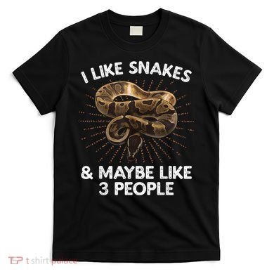 Cool Snake Art For Men Women Ball Python Rattlesnake Reptile T-Shirt