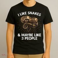 Cool Snake Art For Men Women Ball Python Rattlesnake Reptile T-Shirt thumb 3