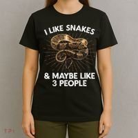 Cool Snake Art For Men Women Ball Python Rattlesnake Reptile T-Shirt thumb 4