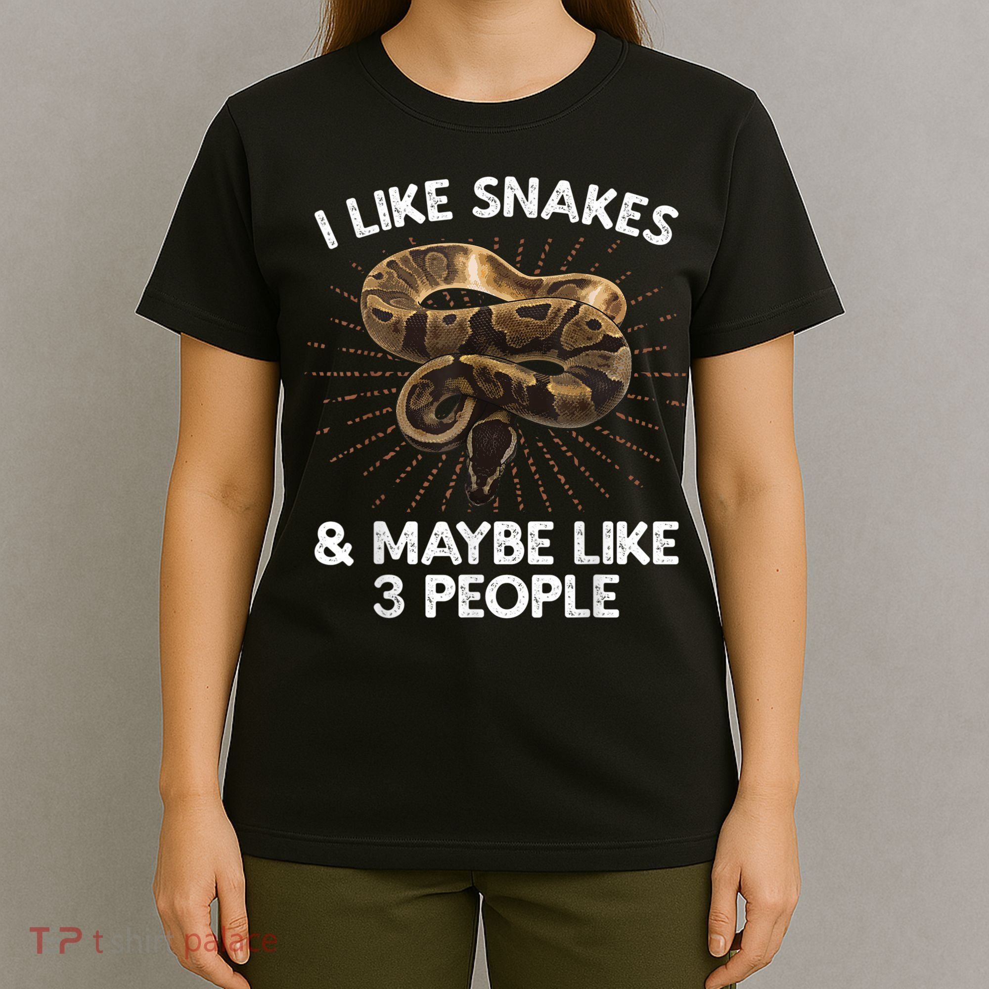 Cool Snake Art For Men Women Ball Python Rattlesnake Reptile T-Shirt
