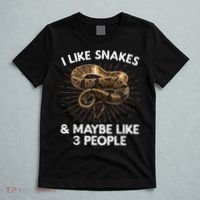 Cool Snake Art For Men Women Ball Python Rattlesnake Reptile T-Shirt thumb 5