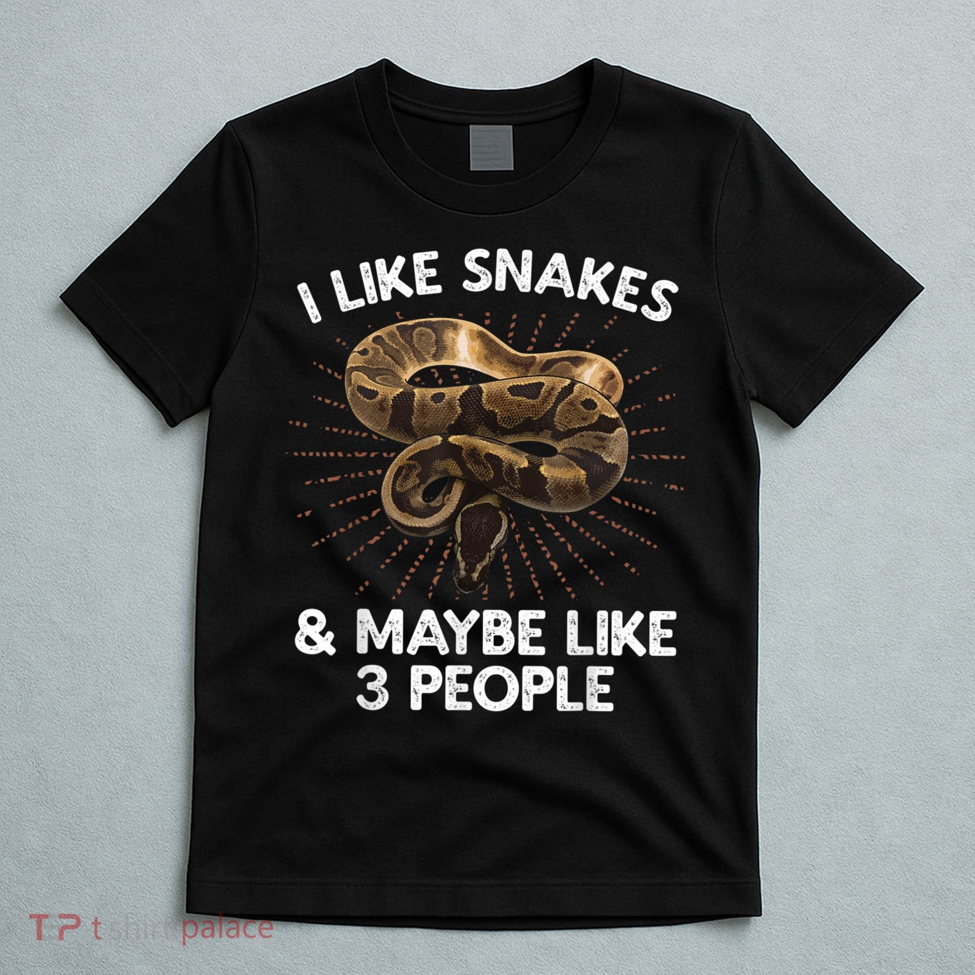 Cool Snake Art For Men Women Ball Python Rattlesnake Reptile T-Shirt