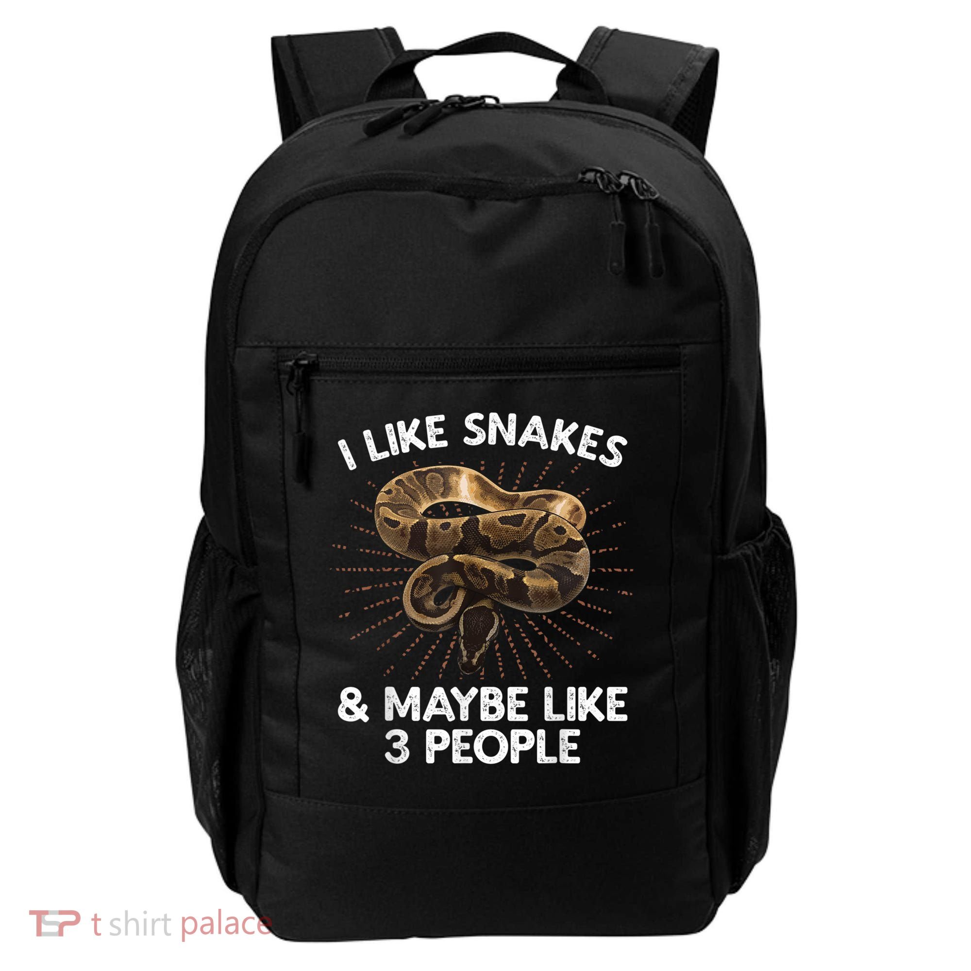 Cool Snake Art For Men Women Ball Python Rattlesnake Reptile Backpack