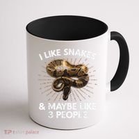 Cool Snake Art For Men Women Ball Python Rattlesnake Reptile Coffee Mug thumb 1