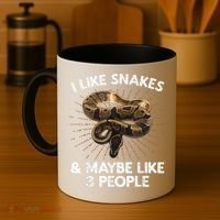 Cool Snake Art For Men Women Ball Python Rattlesnake Reptile Coffee Mug thumb 4