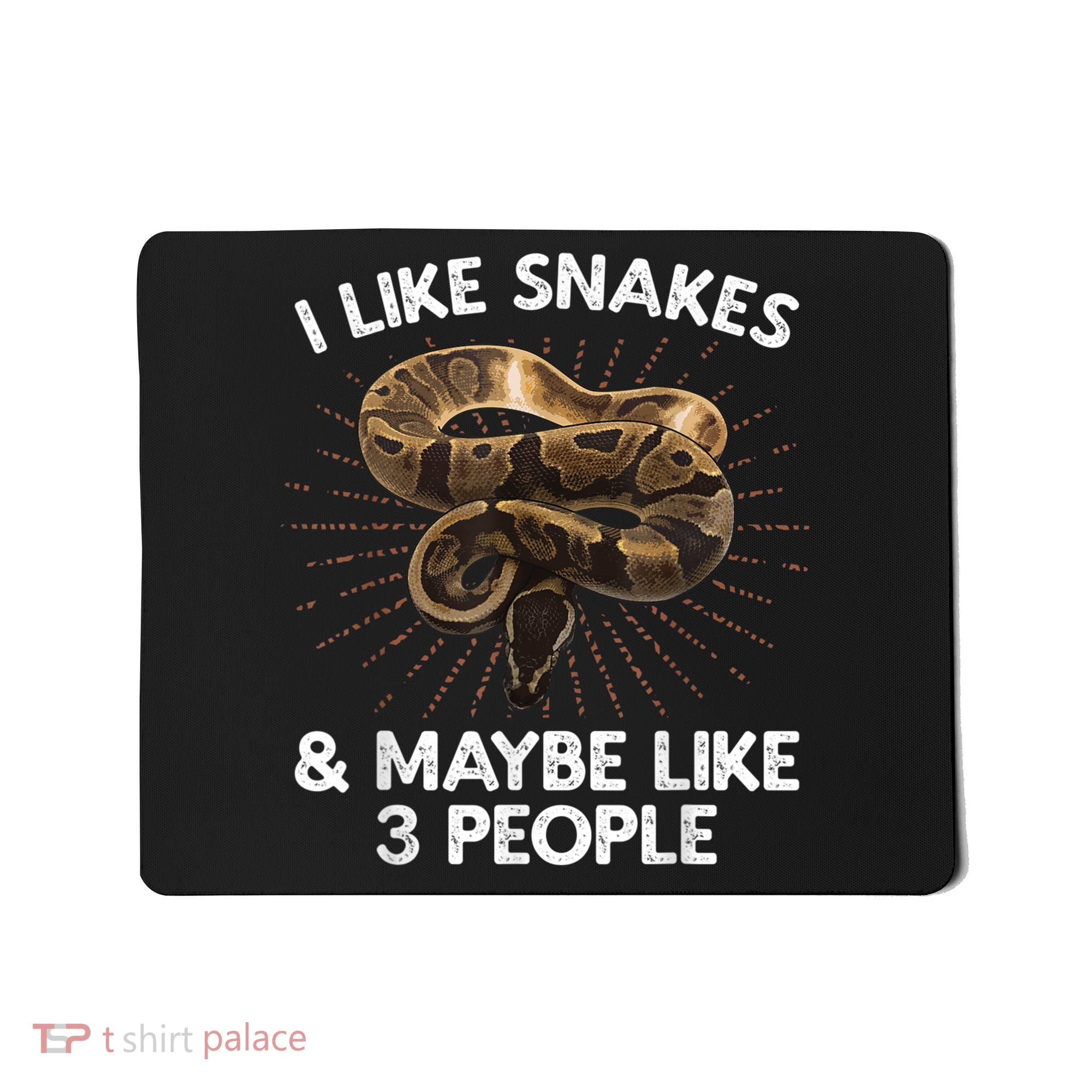 Cool Snake Art For Men Women Ball Python Rattlesnake Reptile Mousepad