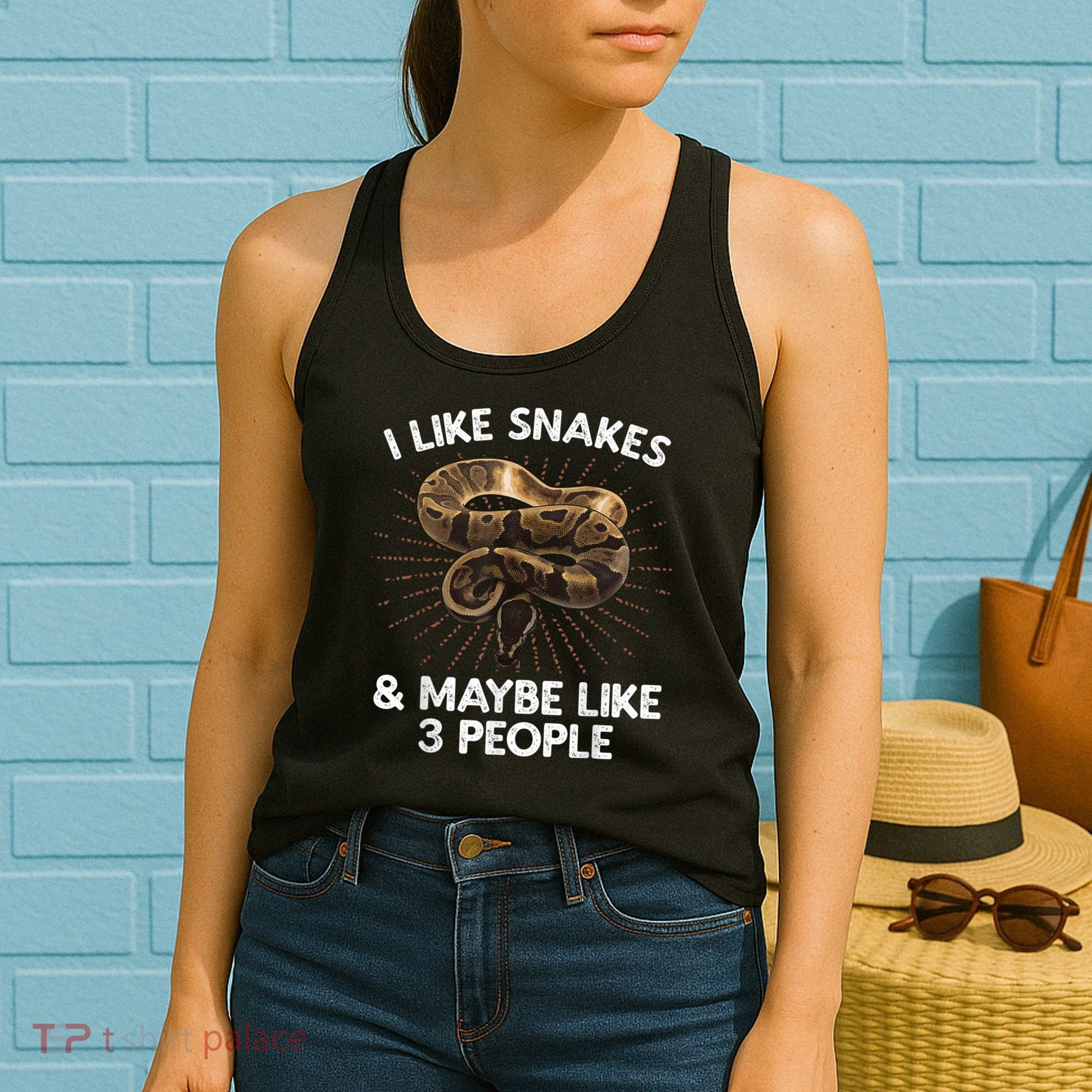Cool Snake Art For Men Women Ball Python Rattlesnake Reptile Women's Tank Top