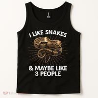 Cool Snake Art For Men Women Ball Python Rattlesnake Reptile Tank Top thumb 2