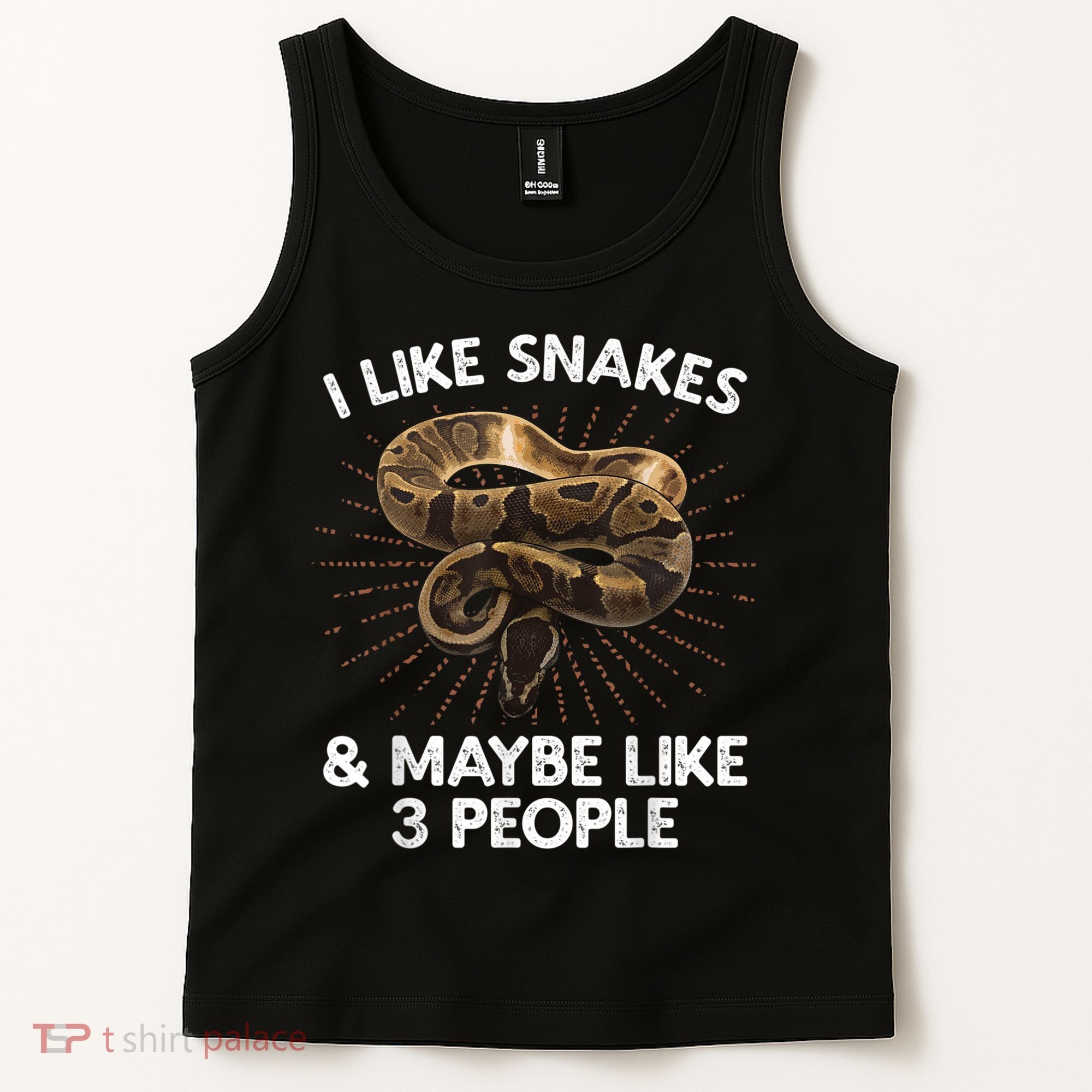 Cool Snake Art For Men Women Ball Python Rattlesnake Reptile Tank Top