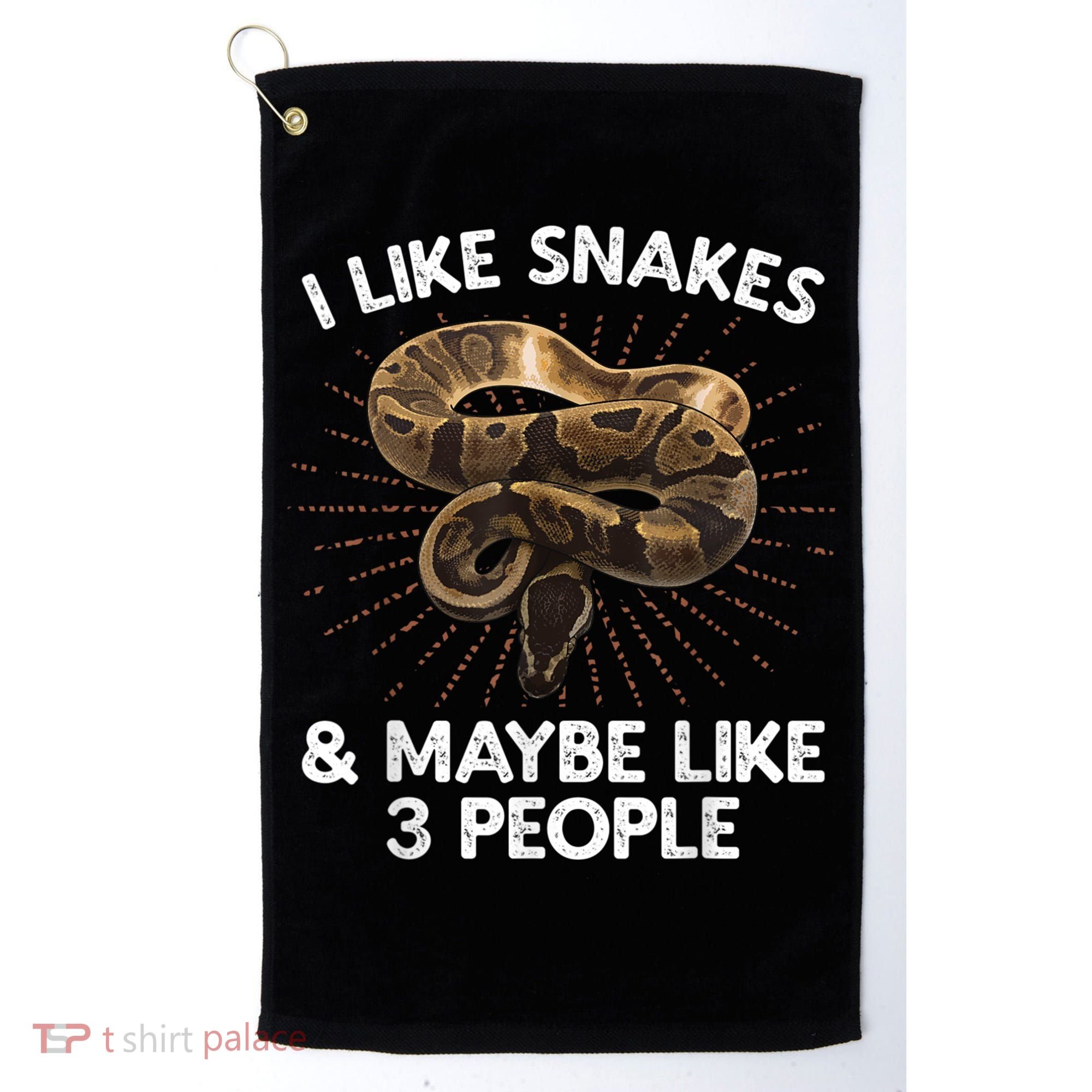 Cool Snake Art For Men Women Ball Python Rattlesnake Reptile Golf Towel