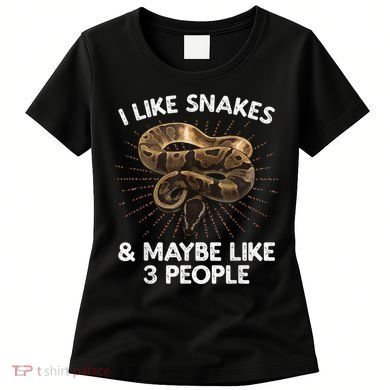 Cool Snake Art For Men Women Ball Python Rattlesnake Reptile Women's T-Shirt