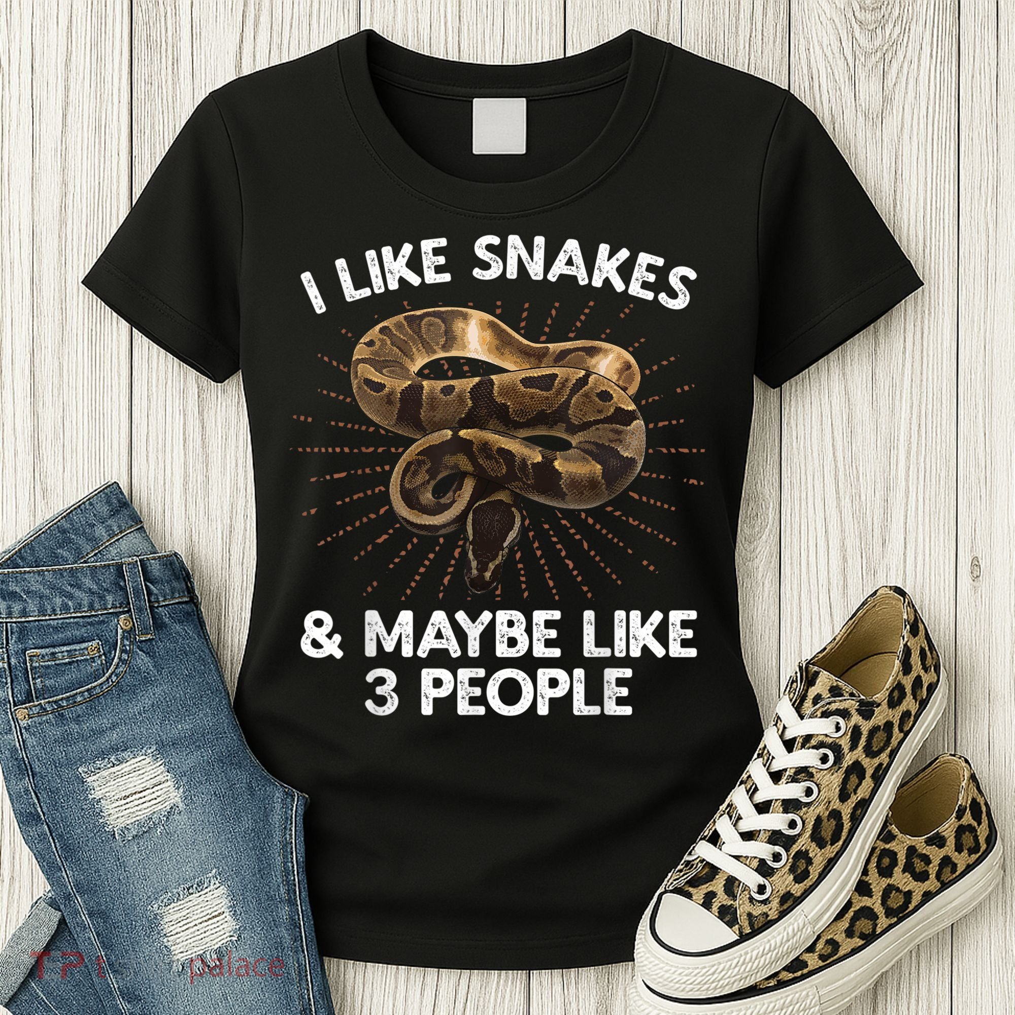 Cool Snake Art For Men Women Ball Python Rattlesnake Reptile Women's T-Shirt