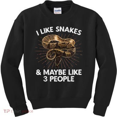 Cool Snake Art For Men Women Ball Python Rattlesnake Reptile Kids Sweatshirt
