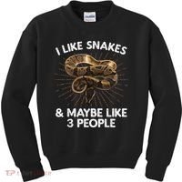 Cool Snake Art For Men Women Ball Python Rattlesnake Reptile Kids Sweatshirt thumb 0
