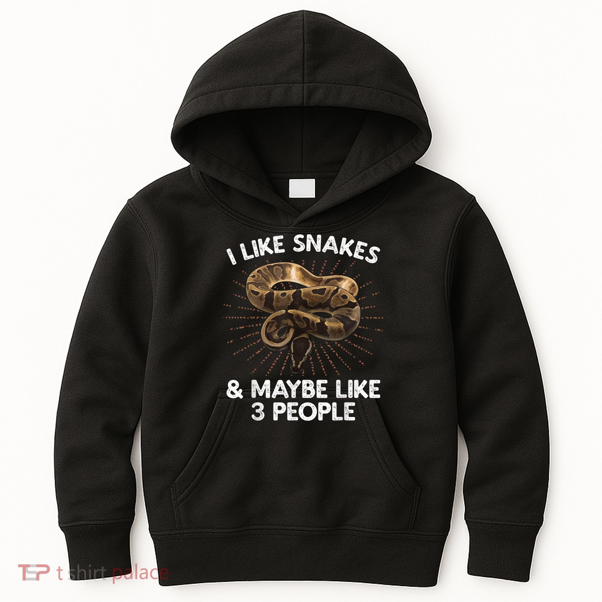 Cool Snake Art For Men Women Ball Python Rattlesnake Reptile Kids Hoodie