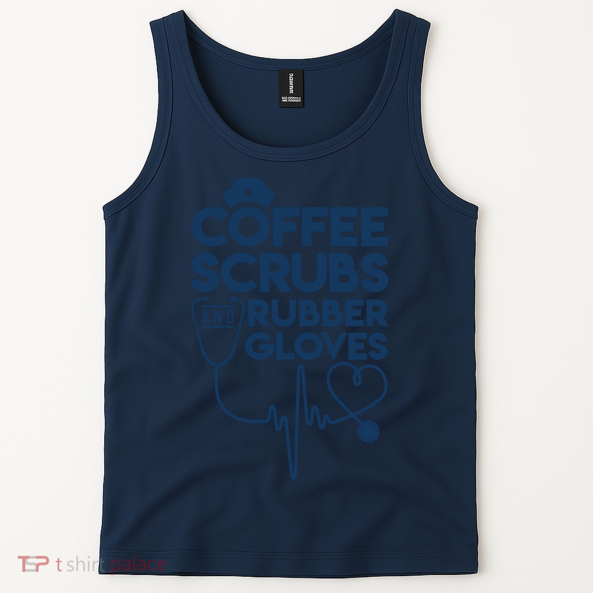 Coffee Scrubs And Rubber Tank Top