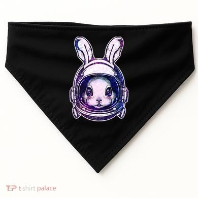 Cute Space Astronaut Bunny Rabbit USA-Made Doggie Bandana