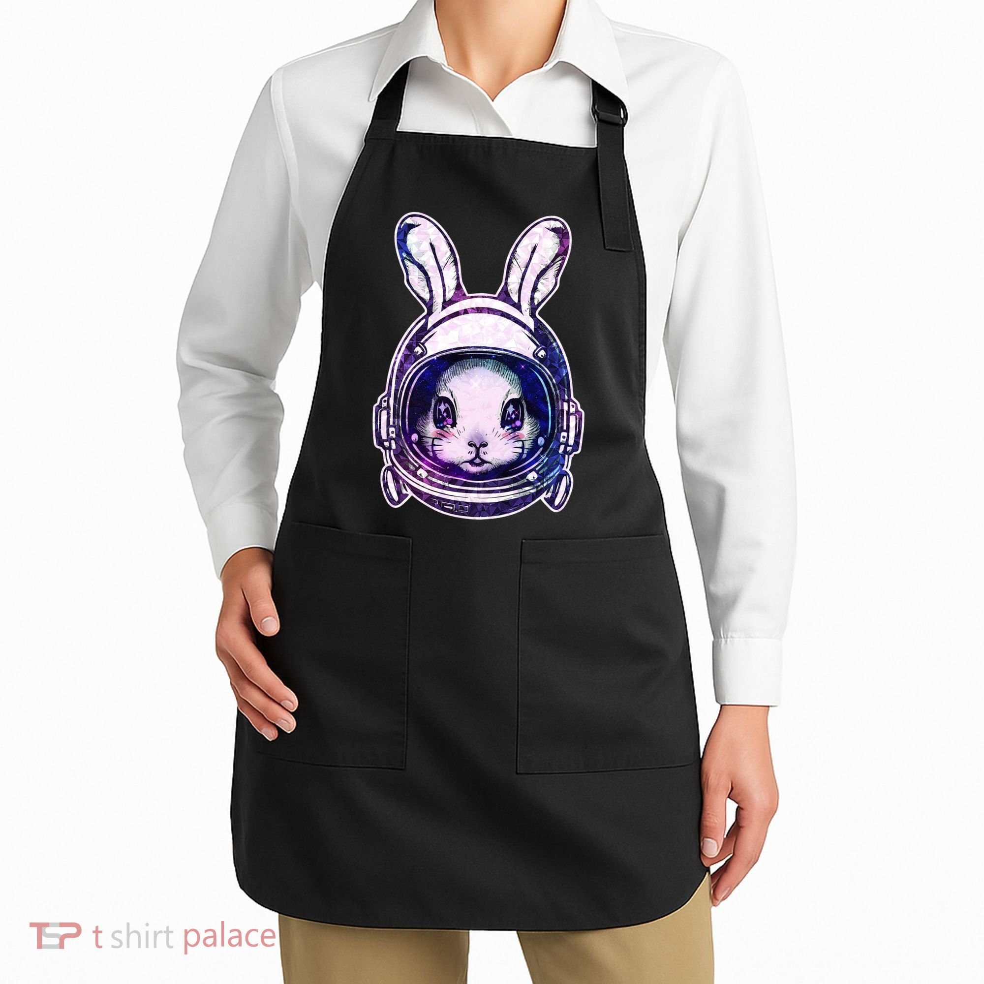 Cute Space Astronaut Bunny Rabbit Apron