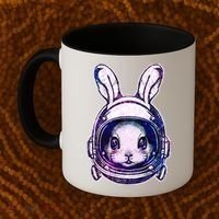 Cute Space Astronaut Bunny Rabbit Coffee Mug thumb 2