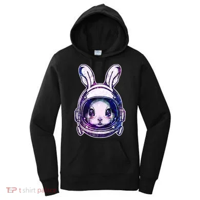 Cute Space Astronaut Bunny Rabbit Women's Hoodie