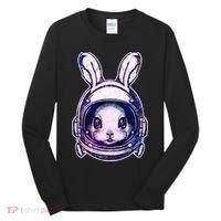 Cute Space Astronaut Bunny Rabbit Tall Long Sleeve Shirt thumb 0