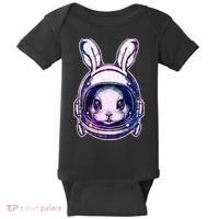 Cute Space Astronaut Bunny Rabbit Baby Bodysuit thumb 0
