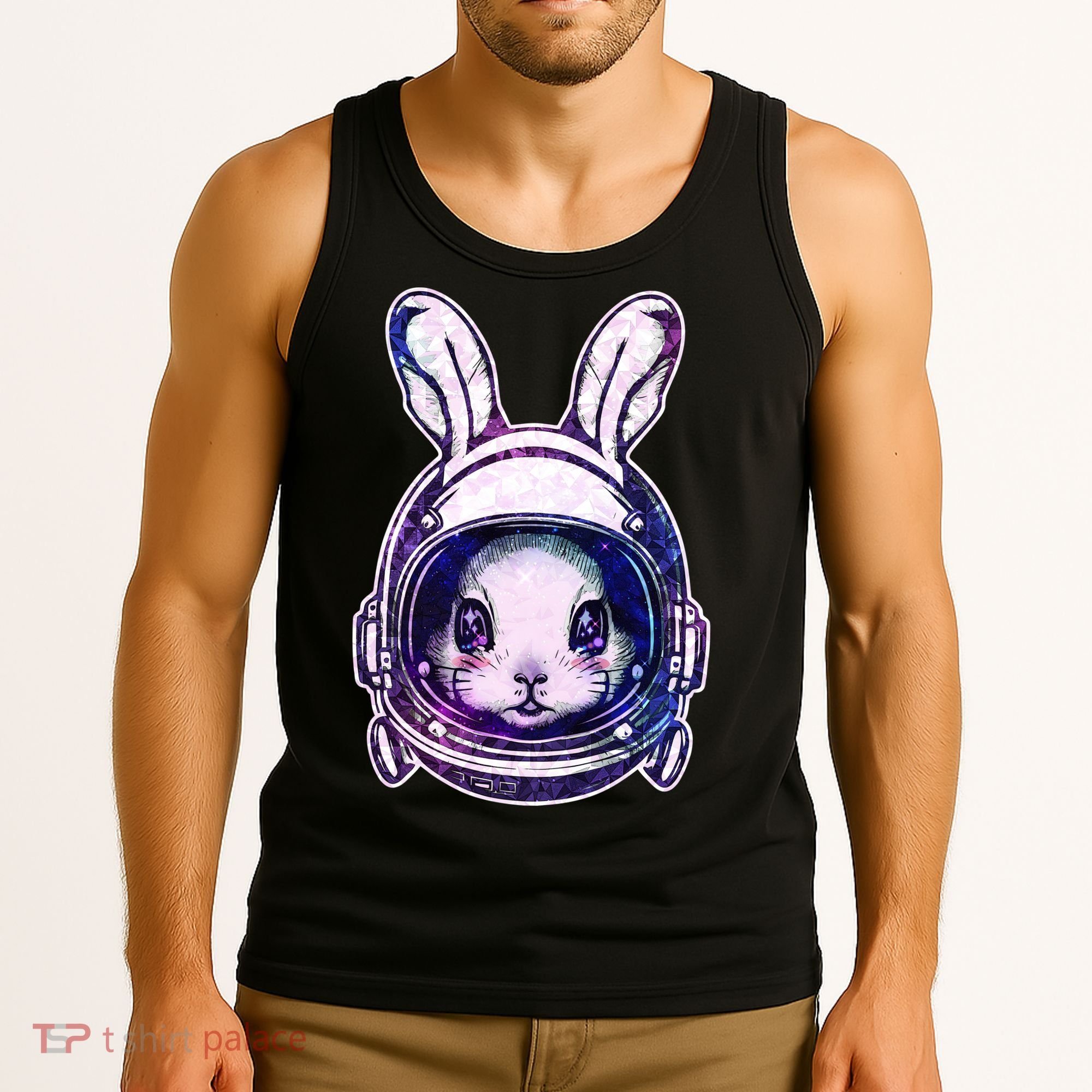Cute Space Astronaut Bunny Rabbit Tank Top