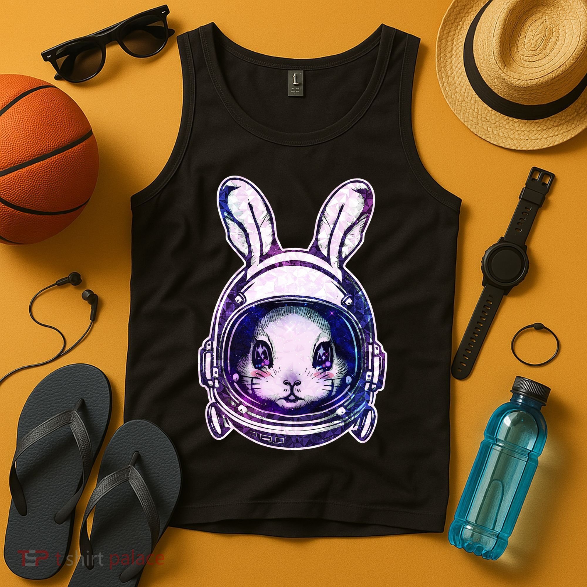 Cute Space Astronaut Bunny Rabbit Tank Top