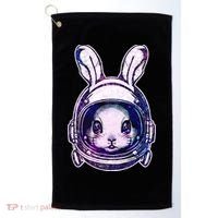 Cute Space Astronaut Bunny Rabbit Golf Towel thumb 0