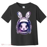 Cute Space Astronaut Bunny Rabbit Toddler T-Shirt thumb 0