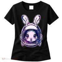 Cute Space Astronaut Bunny Rabbit Women's T-Shirt thumb 0