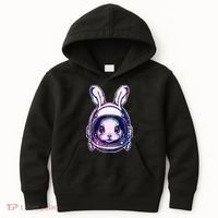 Cute Space Astronaut Bunny Rabbit Kids Hoodie thumb 0