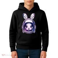 Cute Space Astronaut Bunny Rabbit Kids Hoodie thumb 4