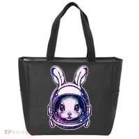 Cute Space Astronaut Bunny Rabbit Tote Bag thumb 0
