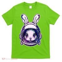 Cute Space Astronaut Bunny Rabbit T-Shirt thumb 0