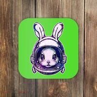 Cute Space Astronaut Bunny Rabbit Coaster thumb 0