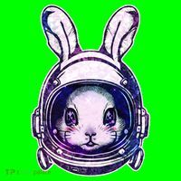 Cute Space Astronaut Bunny Rabbit Coaster thumb 2
