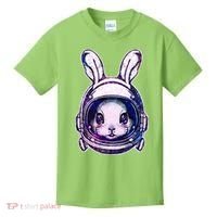 Cute Space Astronaut Bunny Rabbit Kids T-Shirt thumb 0