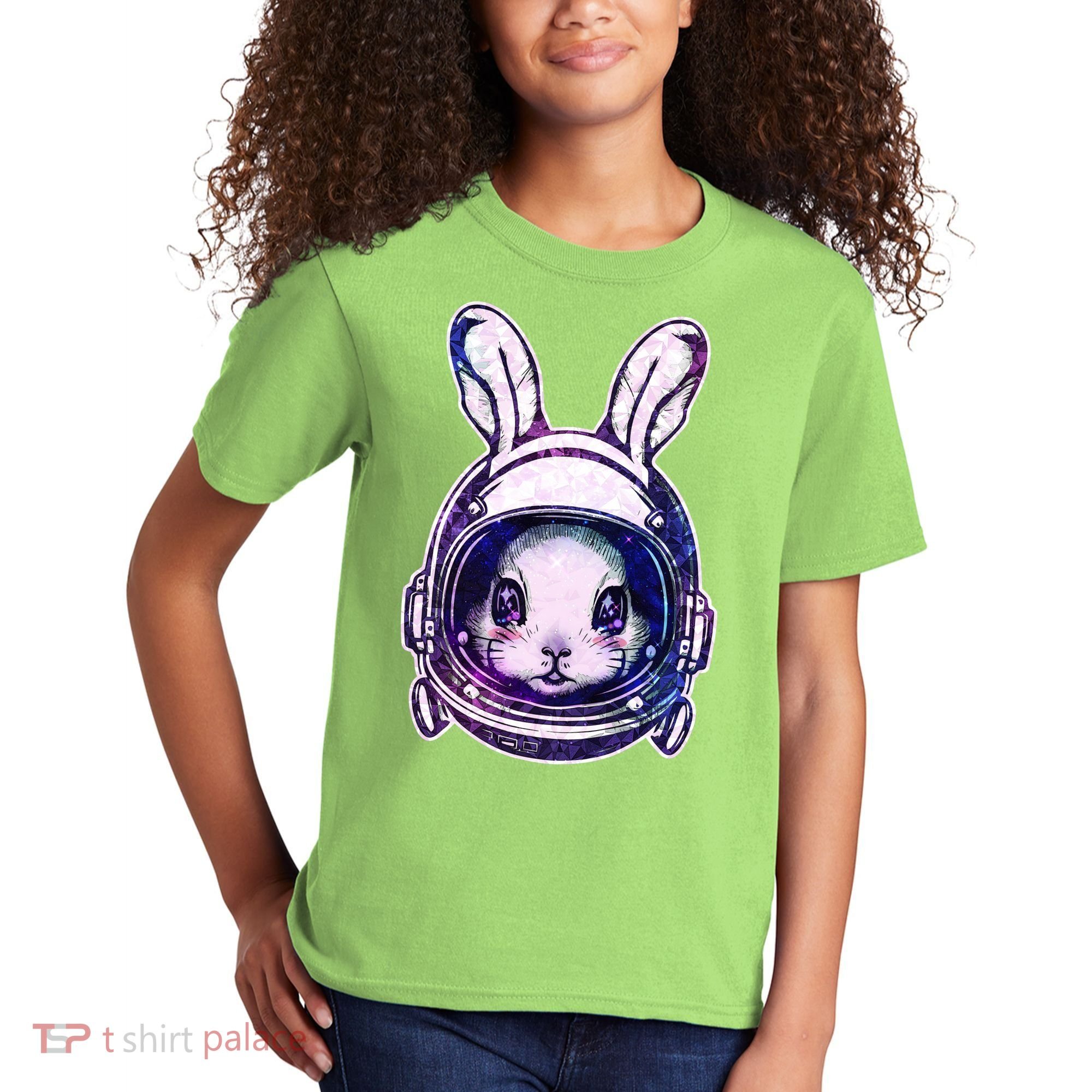 Cute Space Astronaut Bunny Rabbit Kids T-Shirt