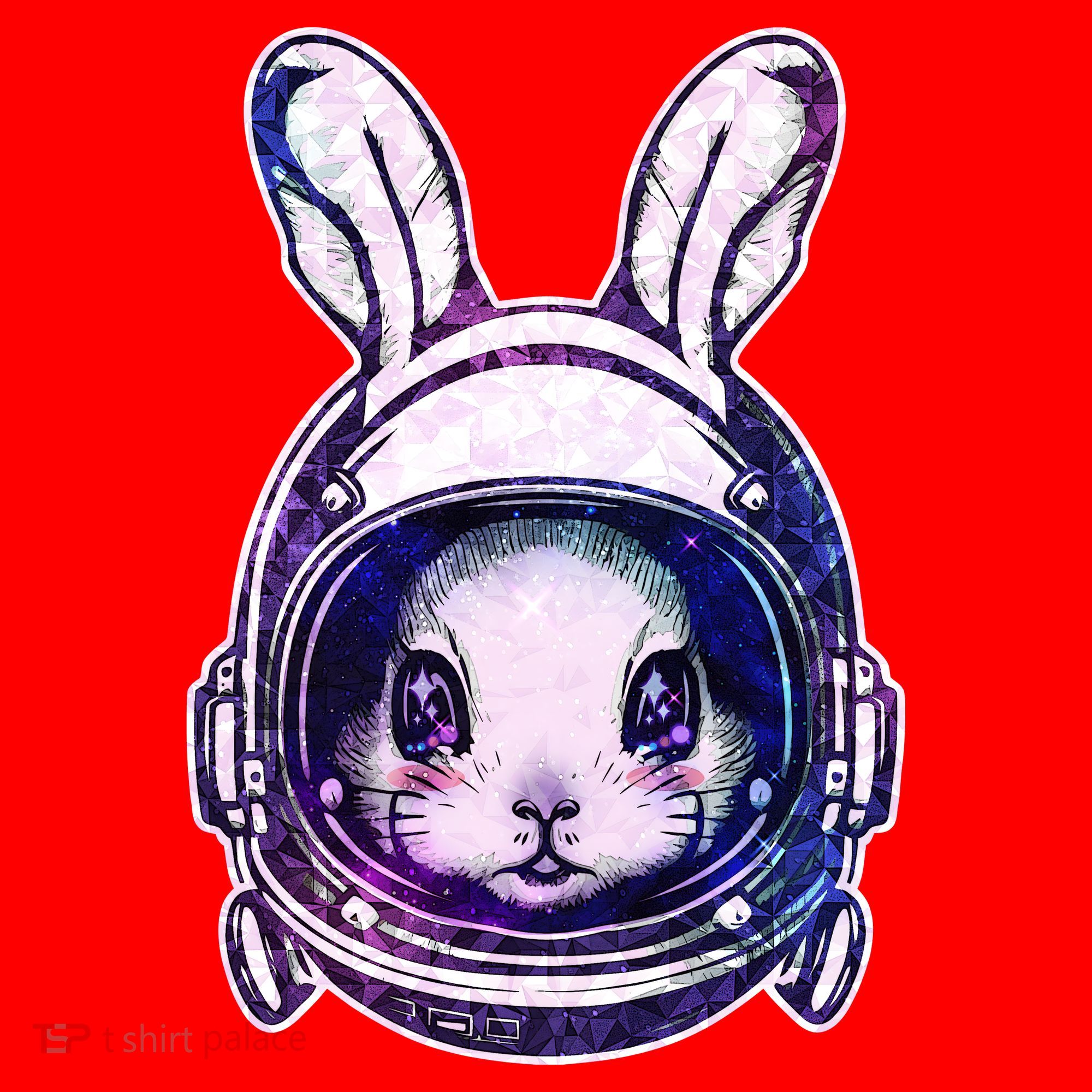 Cute Space Astronaut Bunny Rabbit Santa Hat