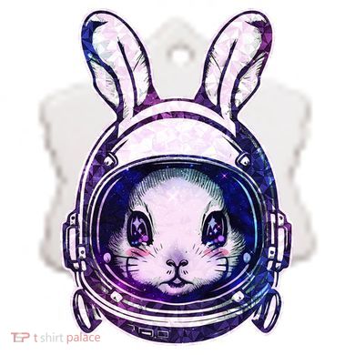 Cute Space Astronaut Bunny Rabbit Ceramic Ornament