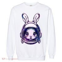 Cute Space Astronaut Bunny Rabbit Garment-Dyed Sweatshirt thumb 0