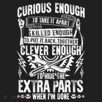 Curious Skilled And Clever Gift Funny Car Auto Truck Mechanic Meaningful Gift Women's Sweatshirt thumb 2
