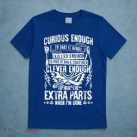 Curious Skilled And Clever Gift Funny Car Auto Truck Mechanic Meaningful Gift T-Shirt thumb 5